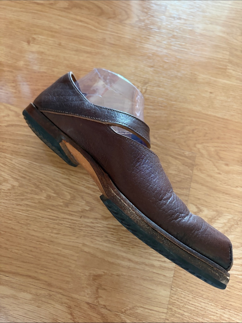Cydwoq Brown Leather Women’s Mary Jane Style Square Toe Shoe EU 38 1/2 - Picture 4 of 16